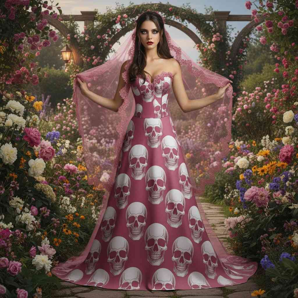 skull bridesmaid dresses Gothic Skull Dress – American Skulls main image 1